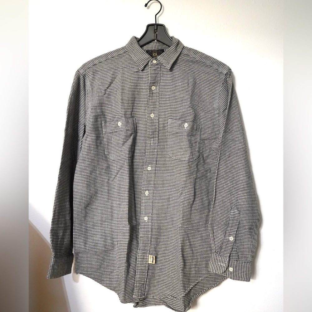 Ralph Lauren Double RL Black and White Plaid Shirt